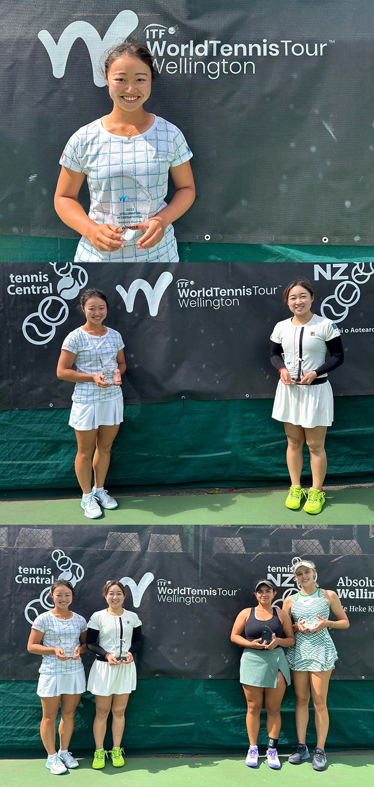 TEAM自由が丘 勝見幸璃 W15 Wellington大会ダブルス優勝