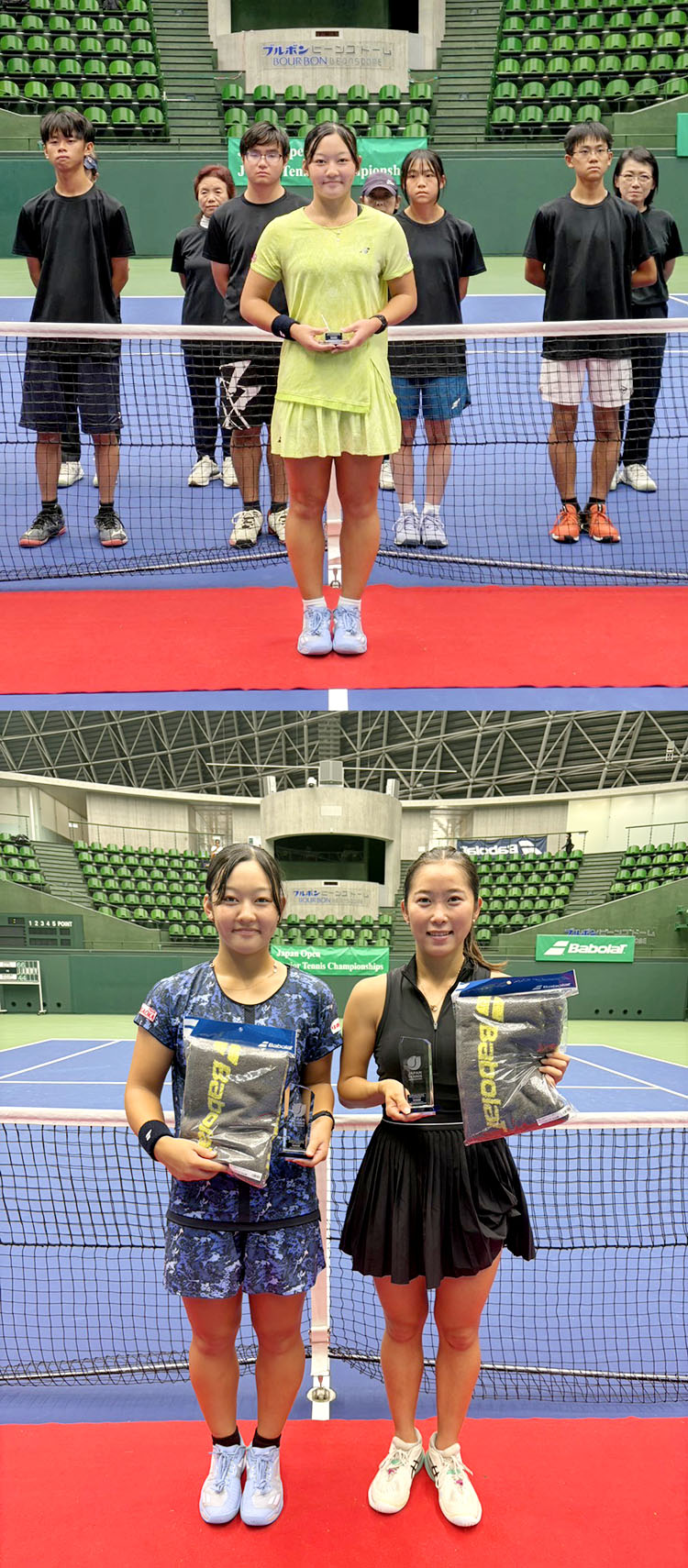 鈴木美波選手 ITF J200 Miki大会のシングルスとダブルスで優勝
